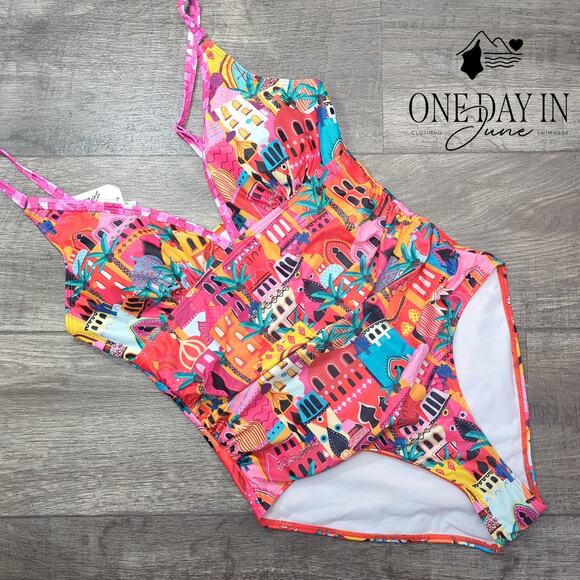 Sporlike Tummy Control One Piece Swimsuit Size M - Picture 3 of 7